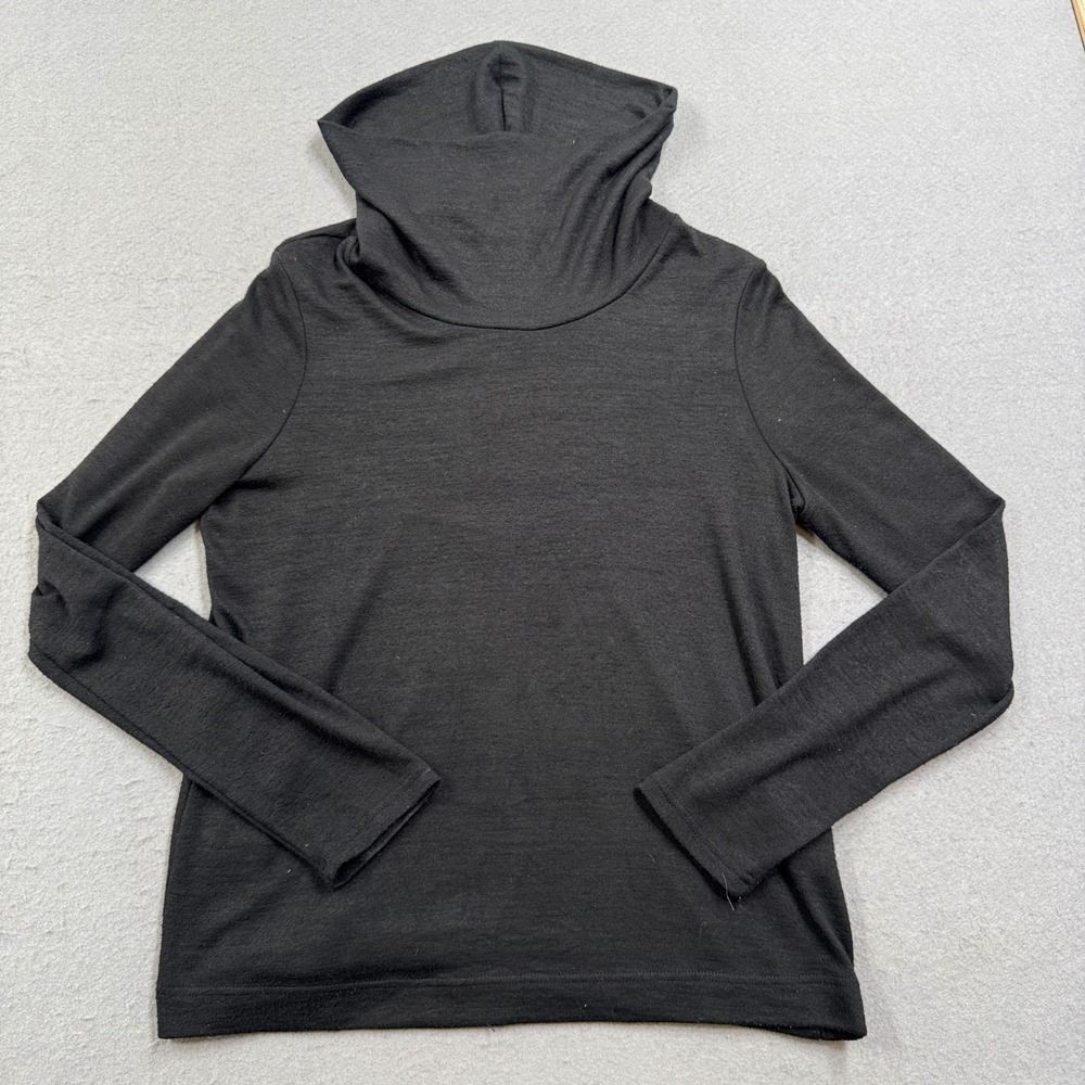 Banana Republic Sweatshirt Women's Small Black Cowl Neck Long Sleeve Pullover